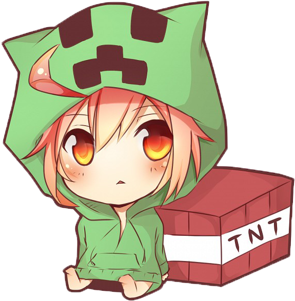 Drawn Minecraft Anime - Minecraft Cute (575x587), Png Download