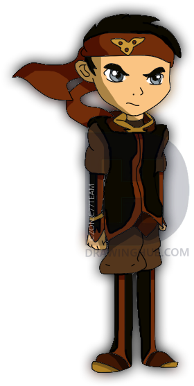 Fire Nation Aang - Cartoon (600x800), Png Download