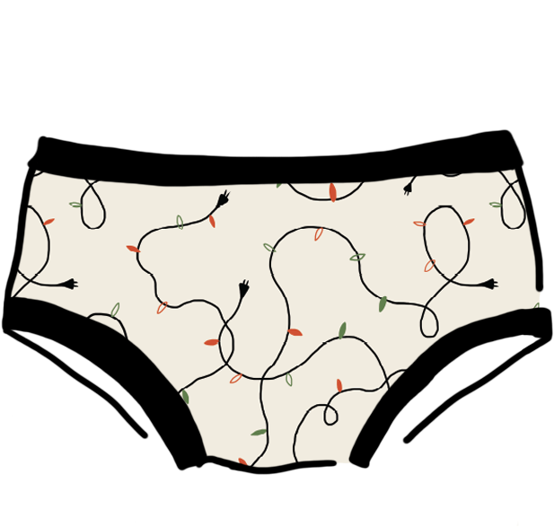 Women's Hipster Holiday Lights - Undies (684x855), Png Download