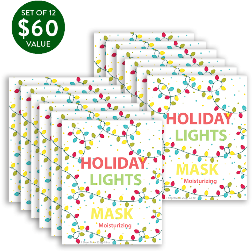 Holiday Lights Mask - Holiday (910x1024), Png Download