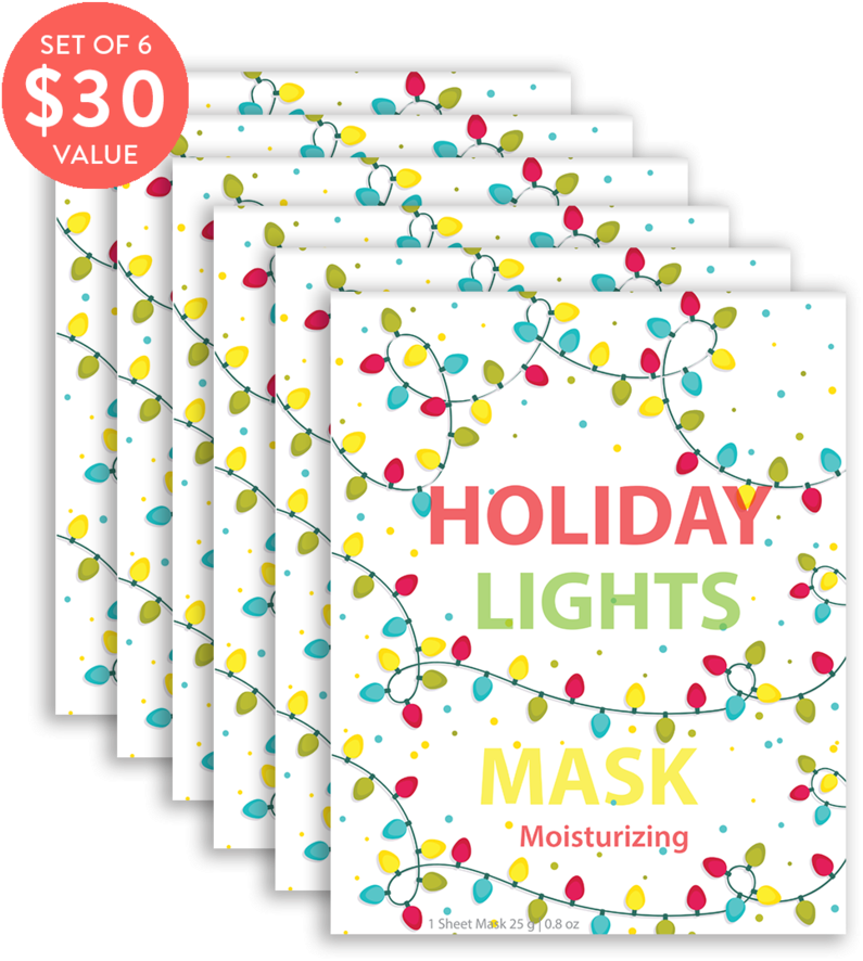 Holiday Lights Mask - Holiday (910x1024), Png Download