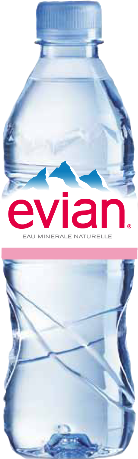 Evian Water 500ml X 24 Bottles Evian Live Young Full Size Png Download Seekpng