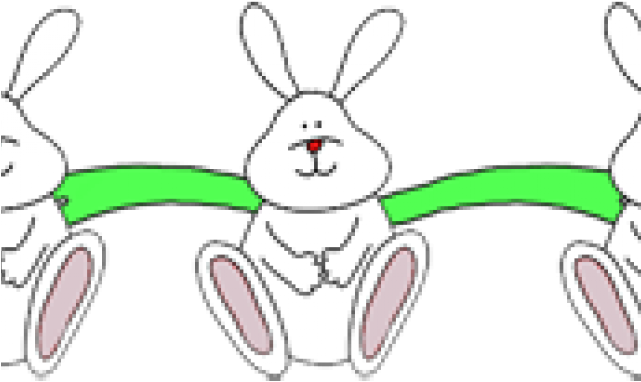 Easter Bunny Clipart Border - Domestic Rabbit (640x480), Png Download