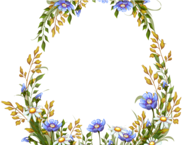Easter Flower Clipart Border - Easter (640x480), Png Download