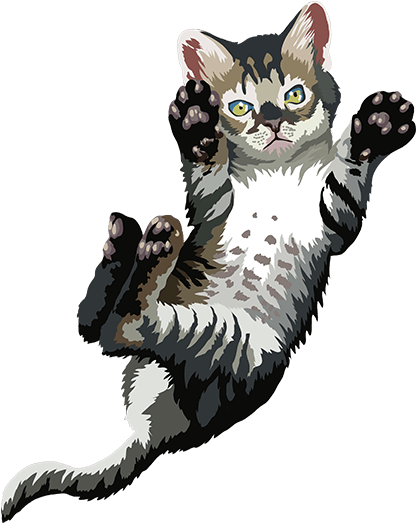 Cat Art, Stickers Messages Sticker-1 - Cat Jumps (618x618), Png Download