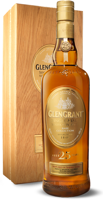 Aged 25 Years - Glen Grant Ltd (385x888), Png Download