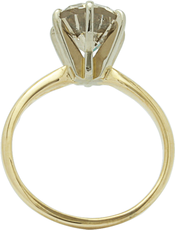 Champagne Solitaire - Engagement Ring (800x1000), Png Download