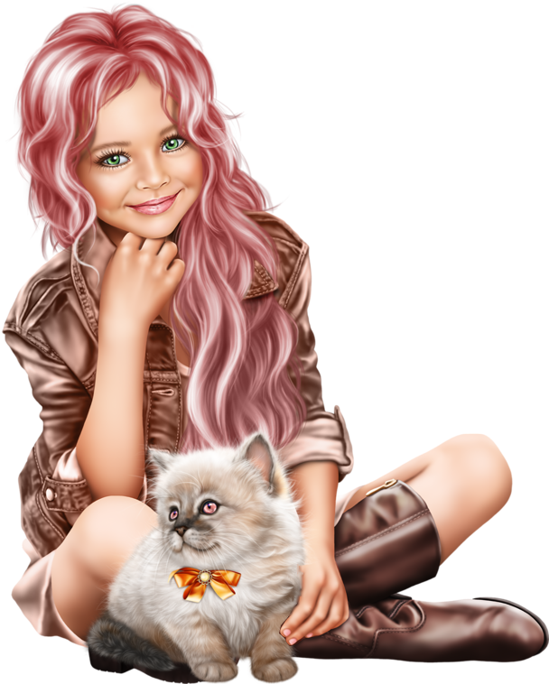 Cute Girl Dessin (662x800), Png Download