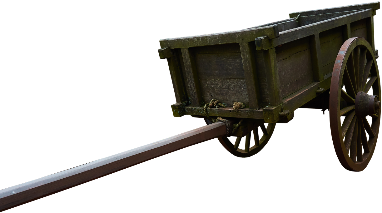 Cart,wooden Cart,middle Wheel - Wooden Transport Cart (1280x757), Png Download