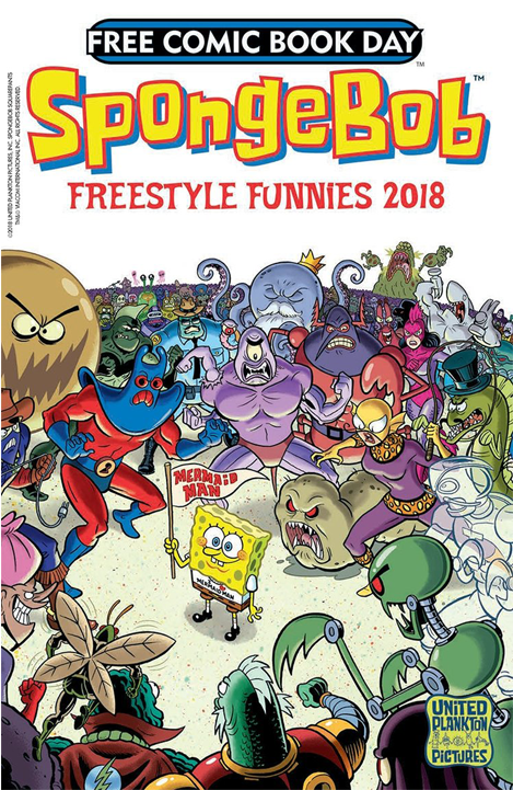 Free Comic Book Day - Spongebob Comics Freestyle Funnies 2018 (680x720), Png Download