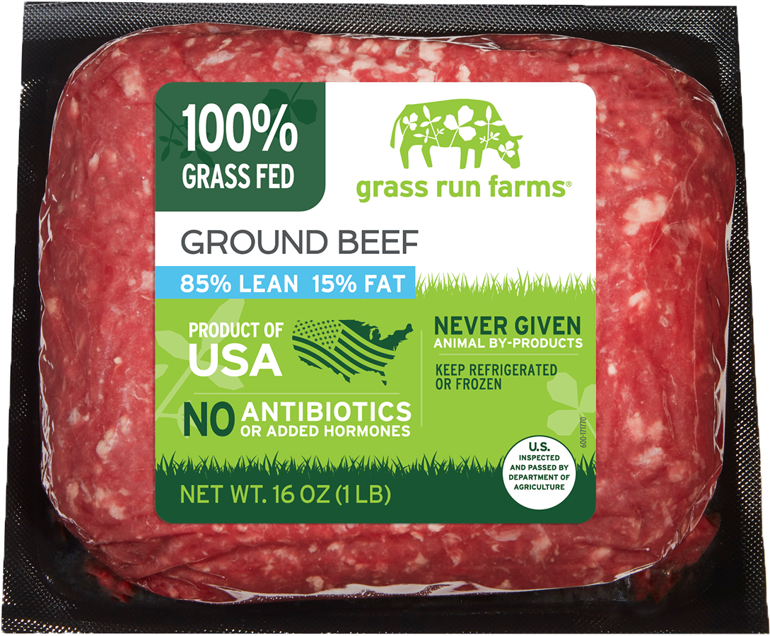 100% Grass Fed Ground Beef - Meat Labeled Grain Fed (1400x1128), Png Download