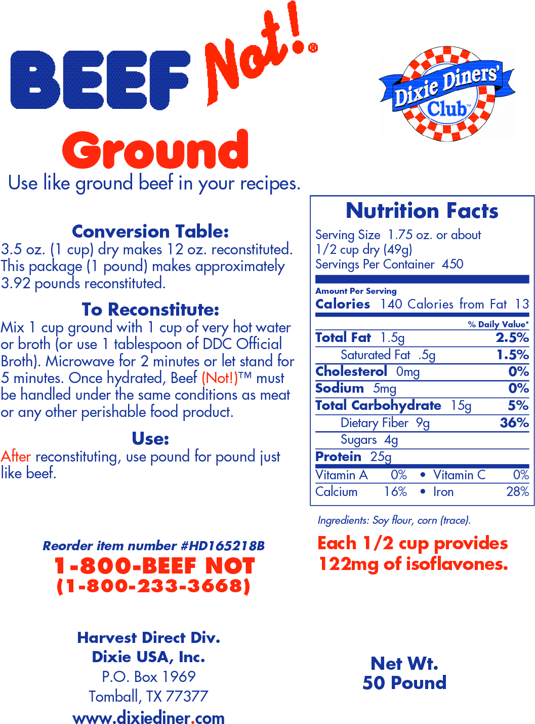 Ground Beef Not - Nutrition Facts (1073x1443), Png Download