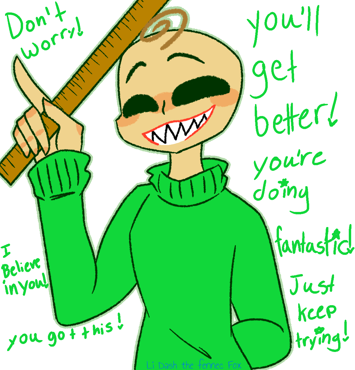 Au Where Baldi Just Holds His Ruler To Point At Stuff - Cartoon (1200x1250), Png Download