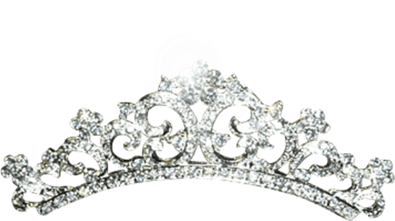 Crystal Pave Comb Tiara - Transparent Silver Tiara (555x555), Png Download