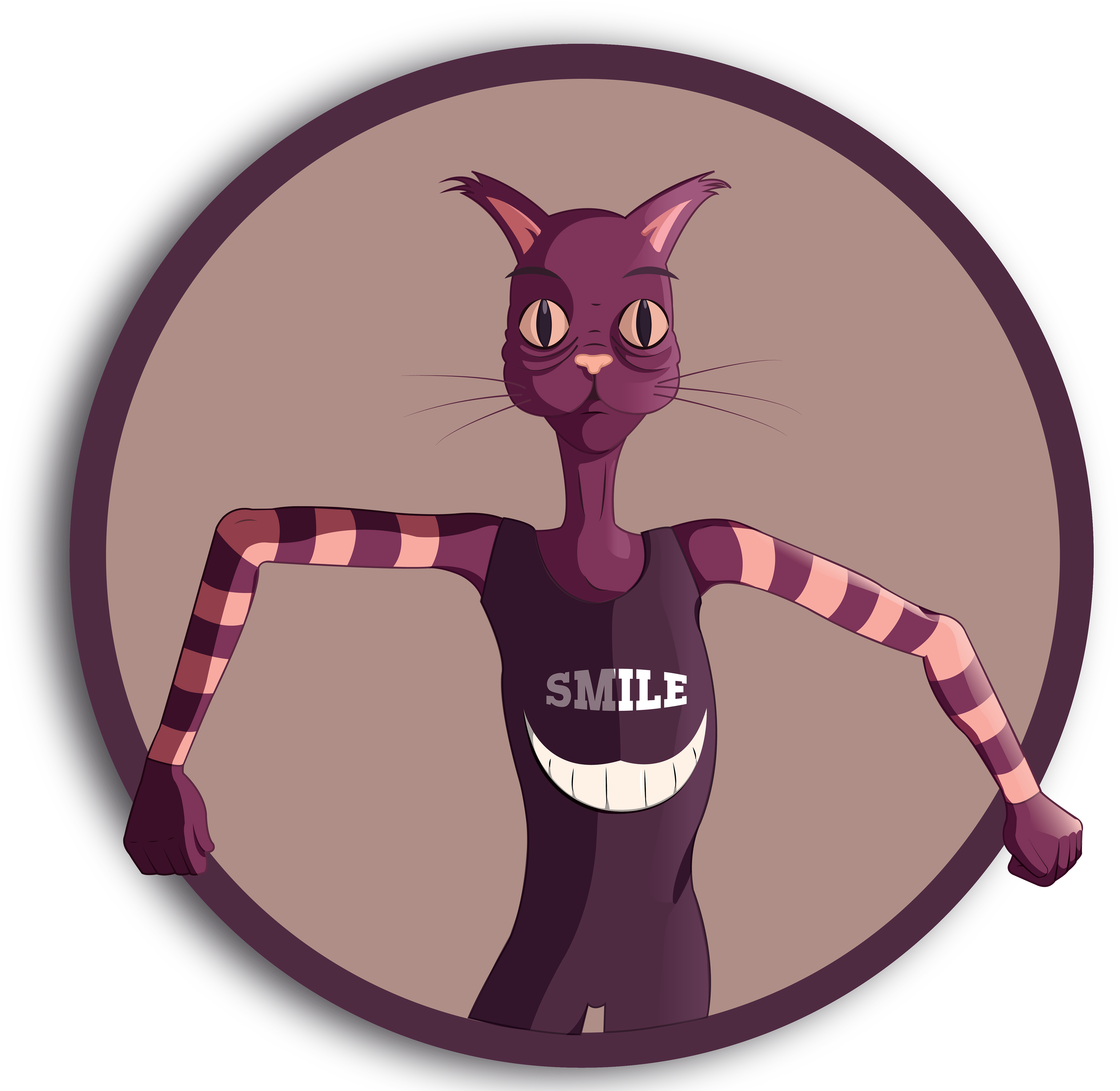 Remake Of The Character The Cat Of Alice In Wonderland - Pbs Kids Go (3840x3596), Png Download