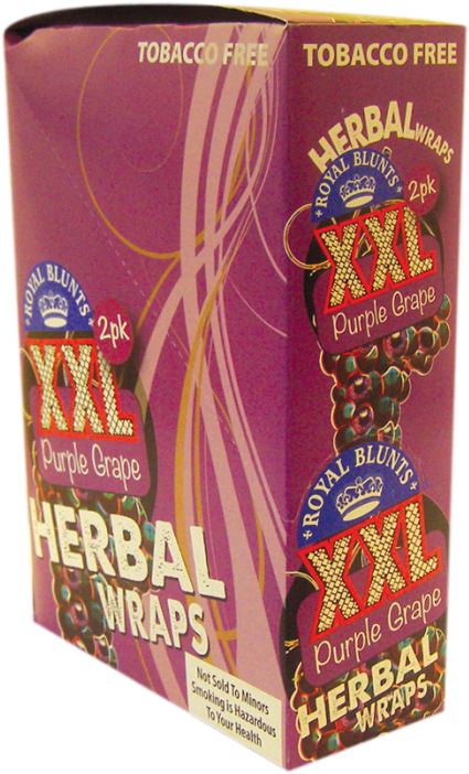 Royal Blunts Xxl Wraps Purple Grape - Box (522x779), Png Download