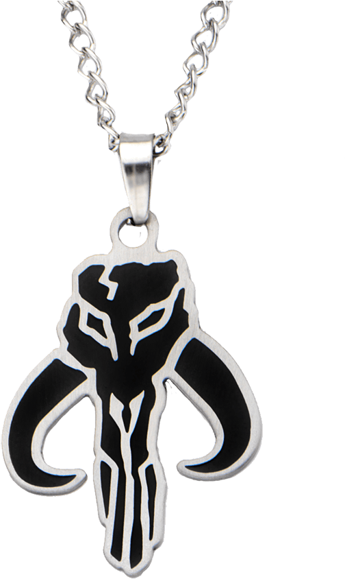 Stainless Steel Black Mandalore Skull Necklace - Mythosaur Skull (850x850), Png Download