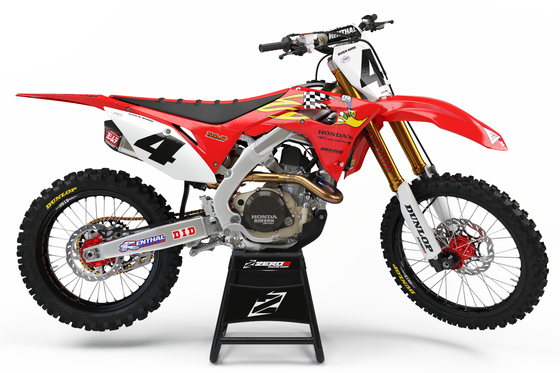 09 Zeronine Honda Woody Woodpecker Edition 2018 - Honda Motocross (1800x1200), Png Download