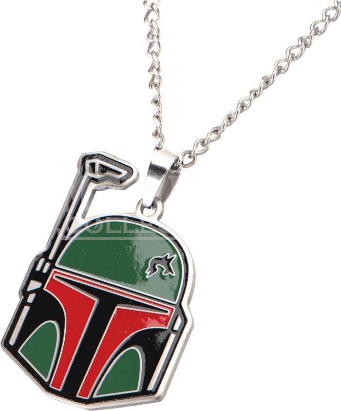 Boba Fett Helmet Enamel Necklace - Locket (850x850), Png Download