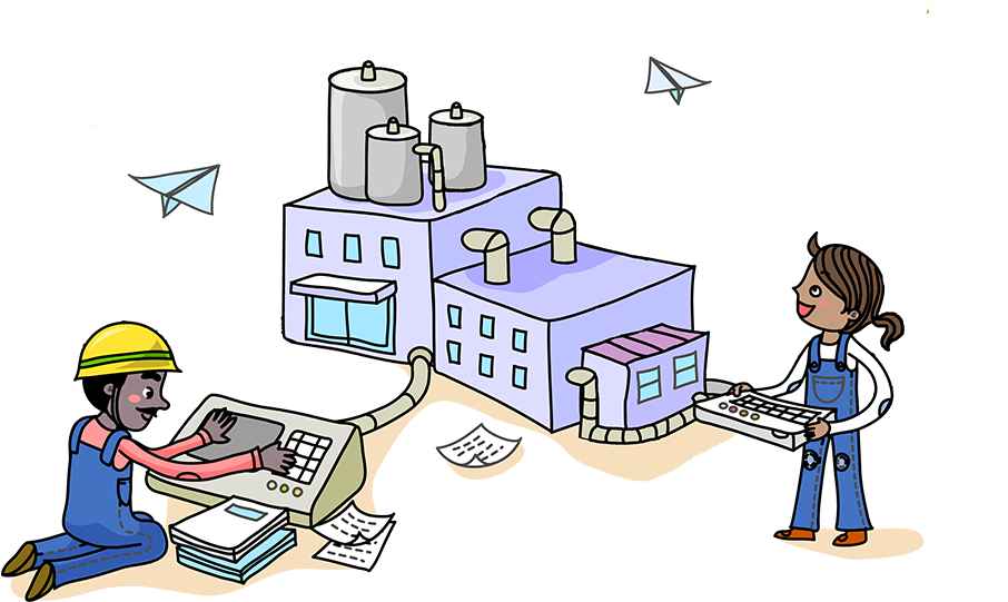 Mechanical Clipart Manufacturing Engineer - Cartoon (1024x579), Png Download
