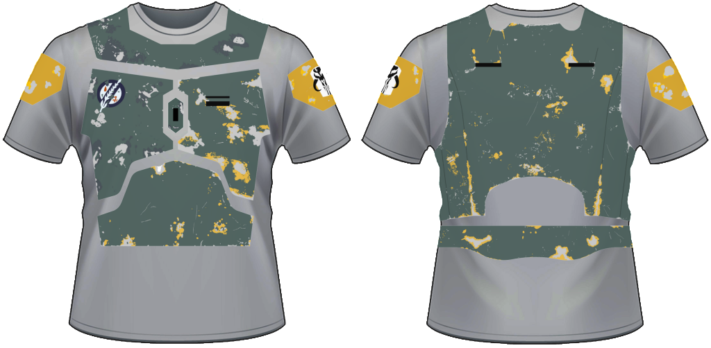 Star Wars Locations And Places T Shirts - T Shirt Design Maker Front And Back (1024x502), Png Download