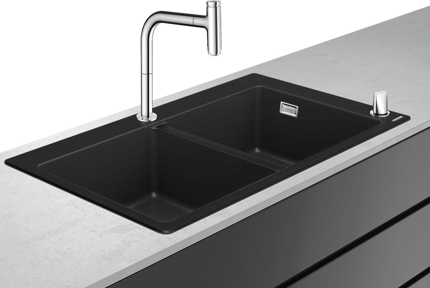 C51 F770 10 Sink Combi 370/370 - Kitchen Sink (1437x965), Png Download
