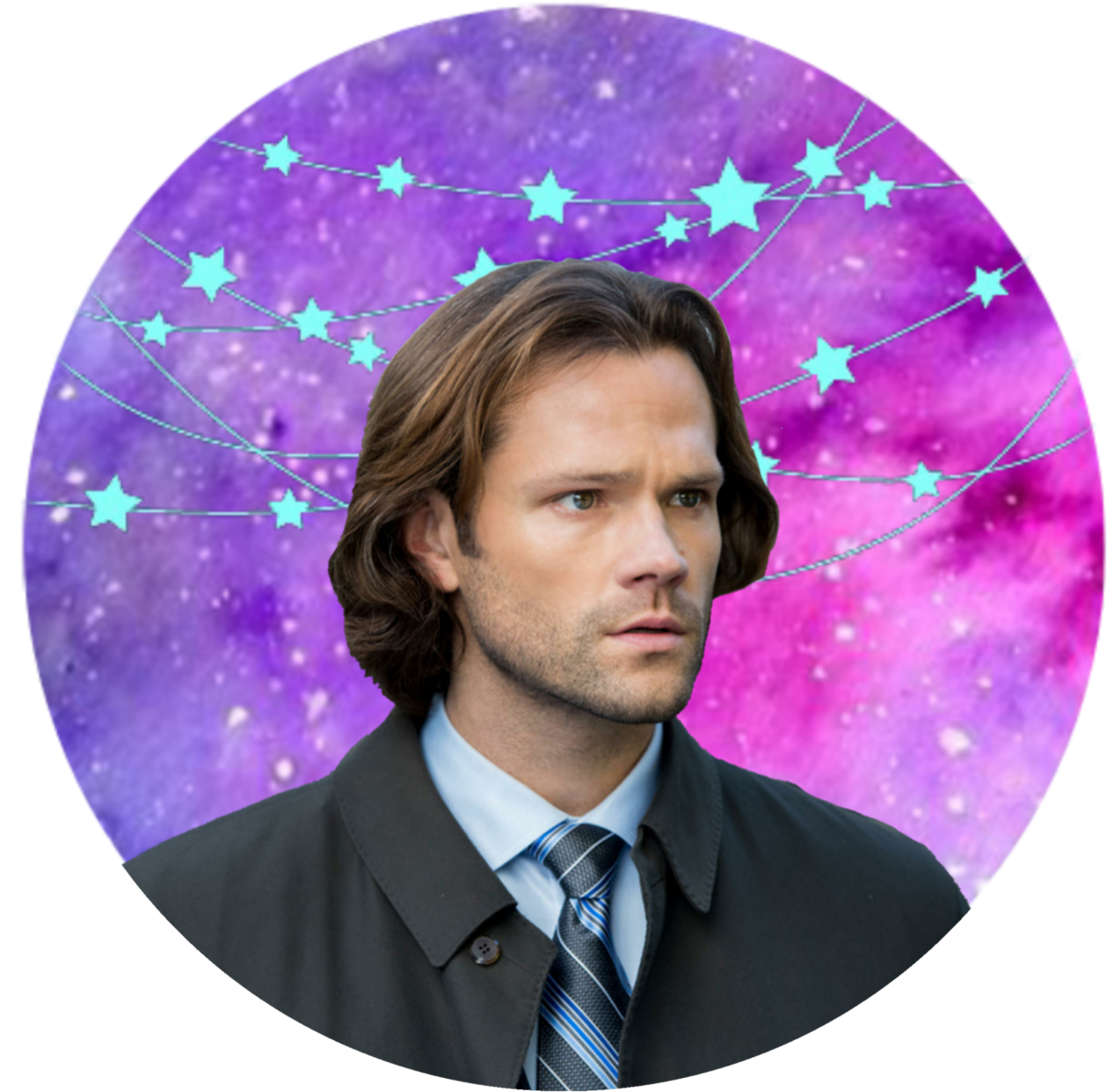 Circular Magenta, Purple, And Teal Sam Winchester Icons - Sam Winchester Season 14 (1280x1280), Png Download