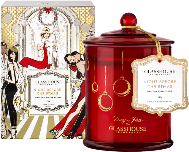 Limited Edition Night Before Christmas 350g Candle - Glasshouse Candle Christmas Collection (832x750), Png Download