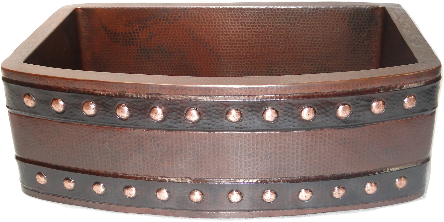 Copper Kitchen Sink With Barrel Strap Design - Belt (2000x1014), Png Download