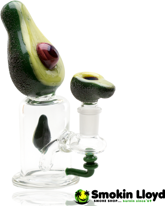 Avocado Water Pipe - Avocado Rig (800x800), Png Download