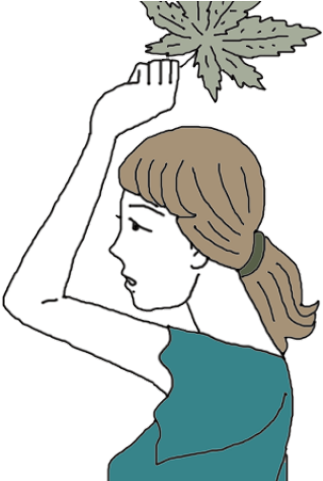 Drawn Weed Tobacco Leaf - Girl (640x480), Png Download