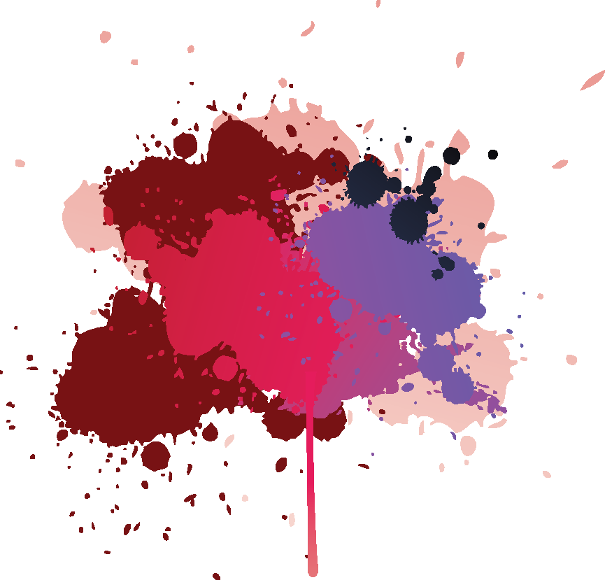 Red Splash Brush - Pink Paint Splash Background (865x829), Png Download