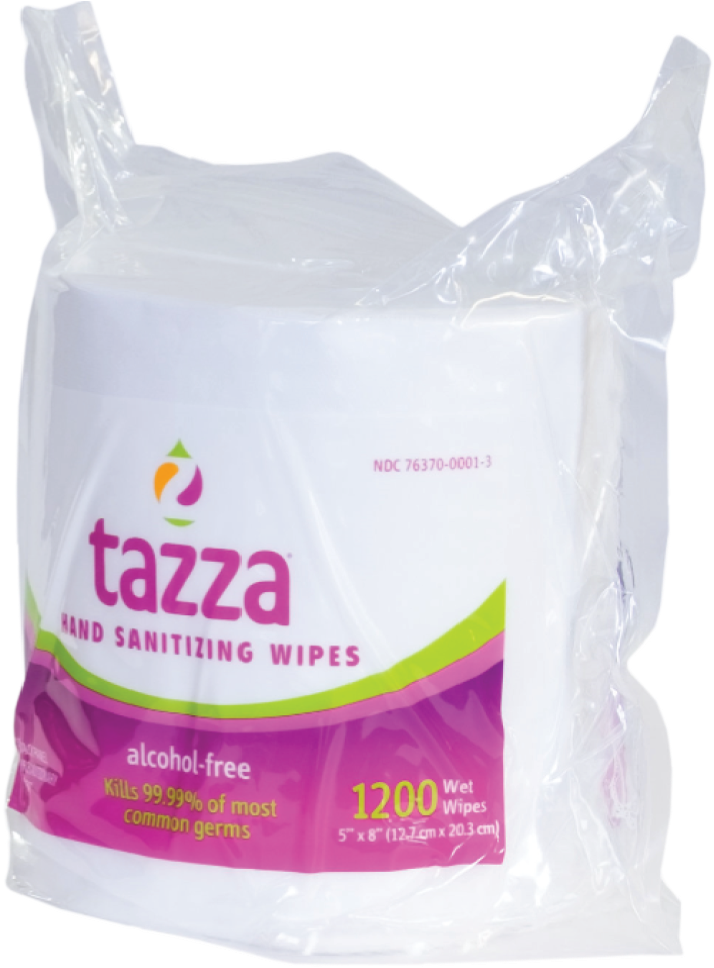 Tazza® Alcohol-free Hand Sanitizing Wipes - Plastic (1000x1028), Png Download