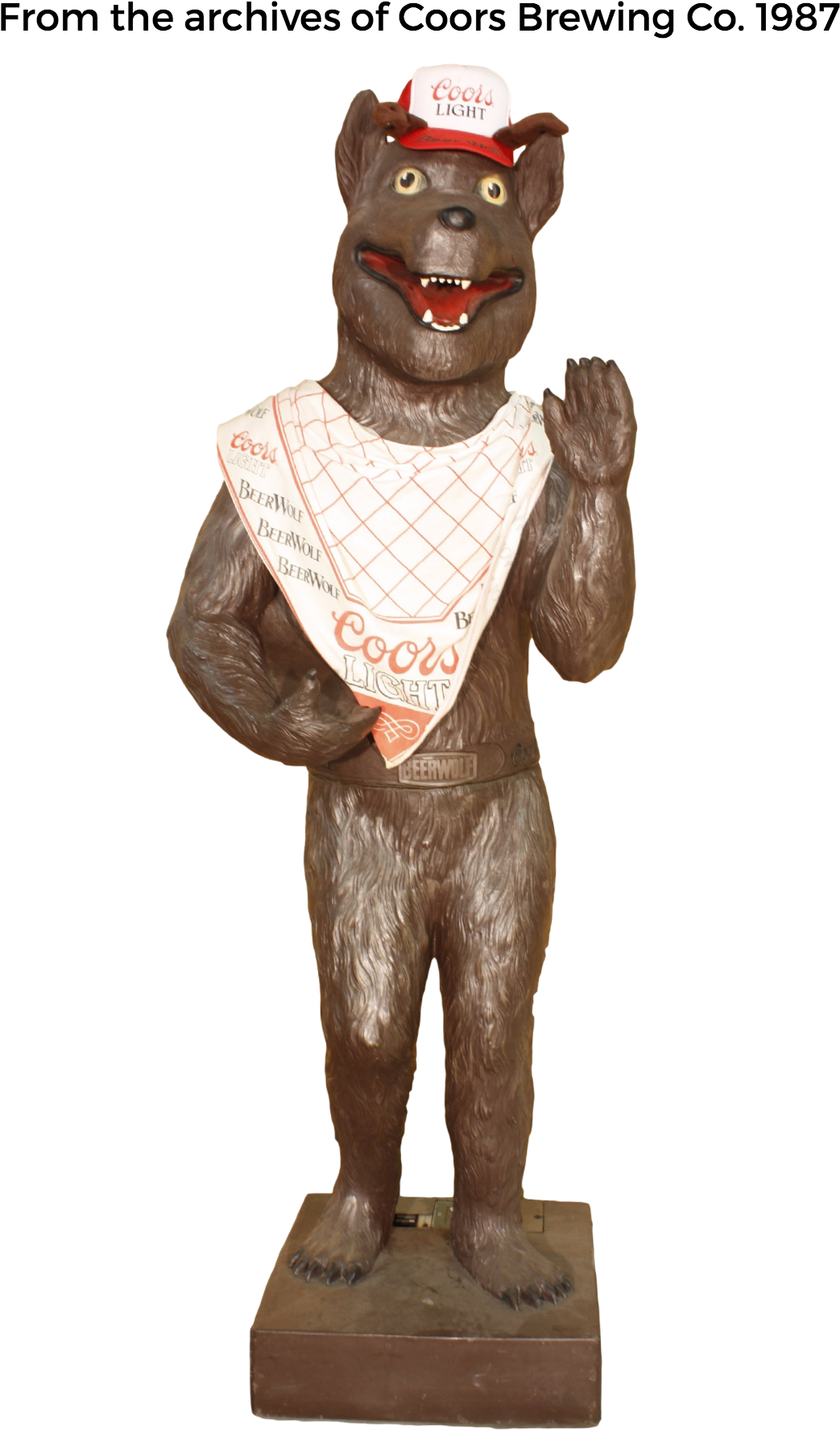 Coors Light Beerwolf Statue Coors Beer Wolf Ad (1101x1831), Png Download