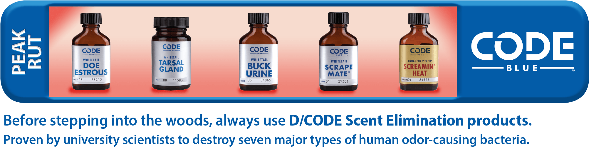 How To Use Deer Scent - Glass Bottle (2276x654), Png Download