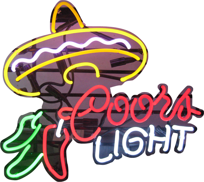 Coors Light Mexican Neon Sign - Illustration (674x603), Png Download