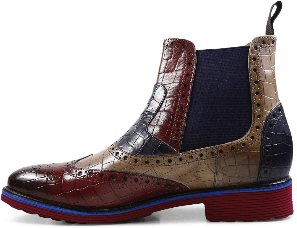 Ankle Boots Amelie 33 Crock Burgundy Rope Navy Elastic - Work Boots (1024x1024), Png Download
