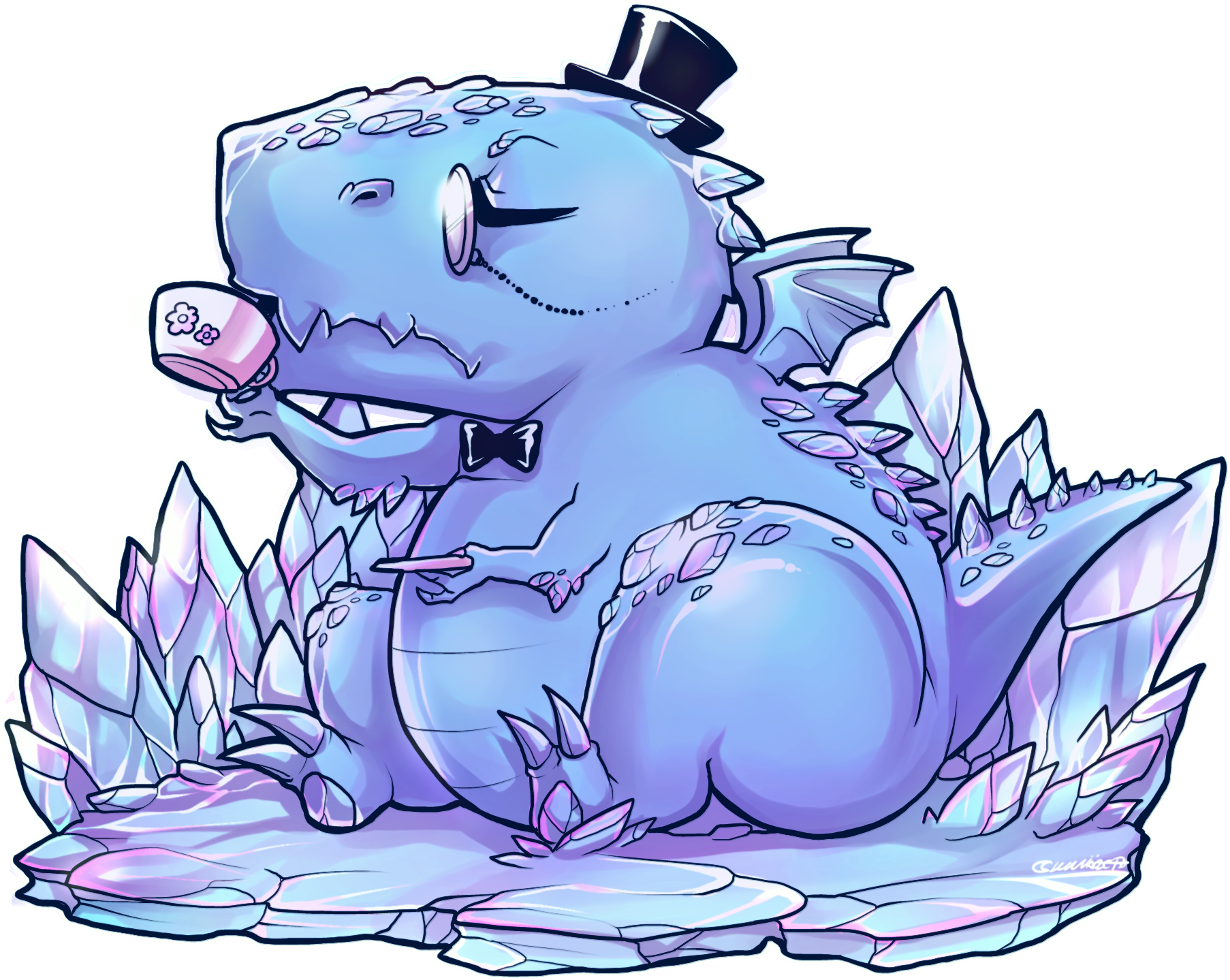 A Very Gentle Dragon By Lunareth For Lordpanther - Cartoon (1929x1776), Png Download