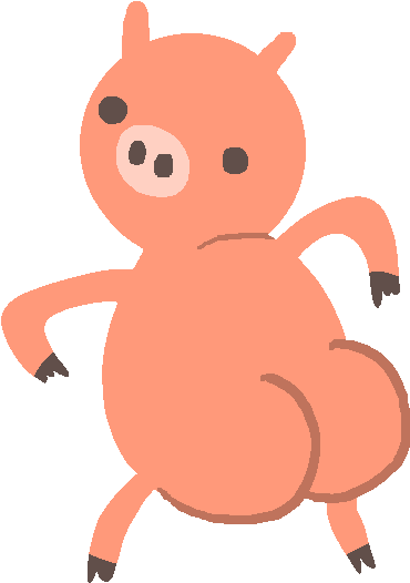 Thebestdragon - Pig Shaking Butt Gif (566x615), Png Download