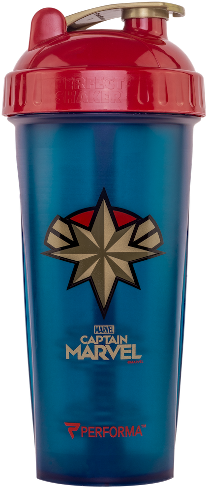 Captain Marvel Shaker Cup Marvel Collection Original - Water Bottle (900x900), Png Download