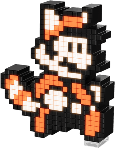 Tanooki Mario Pixel Pal - Pixel Pals Nintendo Raccoon Mario (600x600), Png Download