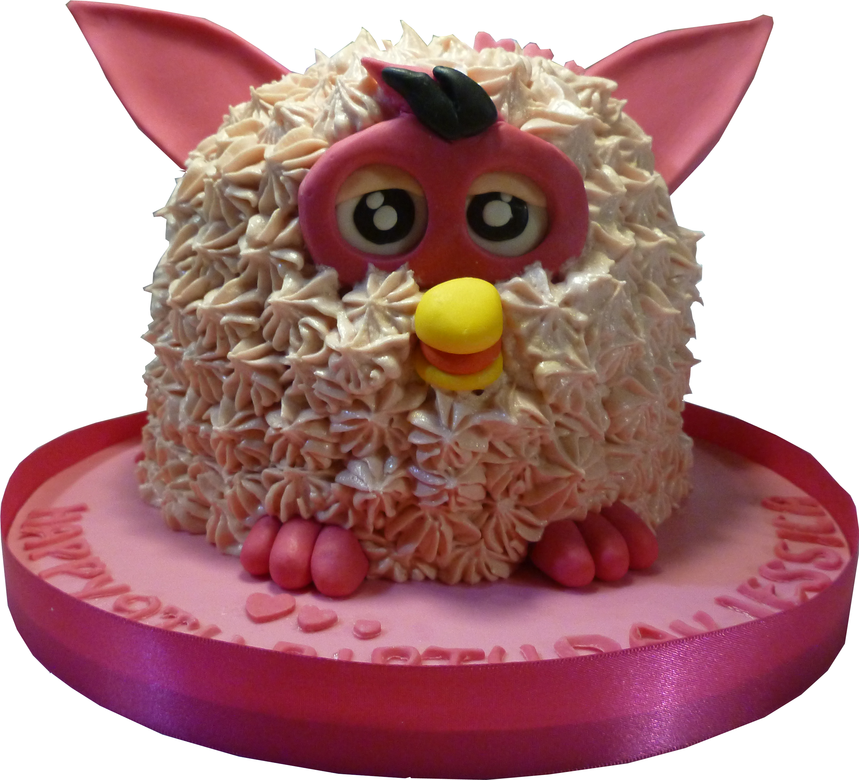 Pink Furby Cake Course - Birthday Cake (2798x2798), Png Download