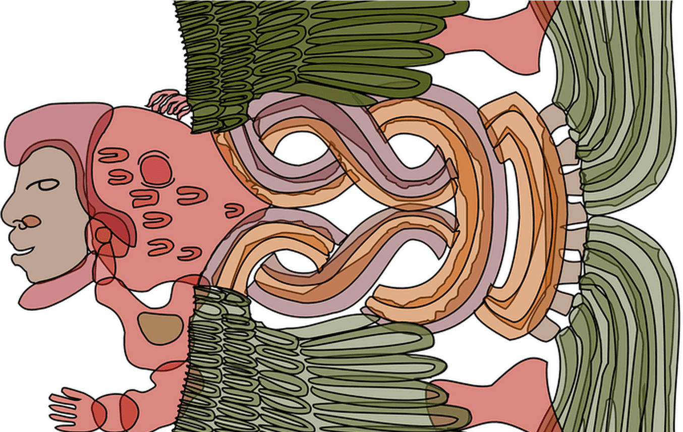 Mayan Symbol Aztec Ancient Mexico Free Vector Graphic - Caracteristicas De La Literatura Nahuatl (1368x855), Png Download