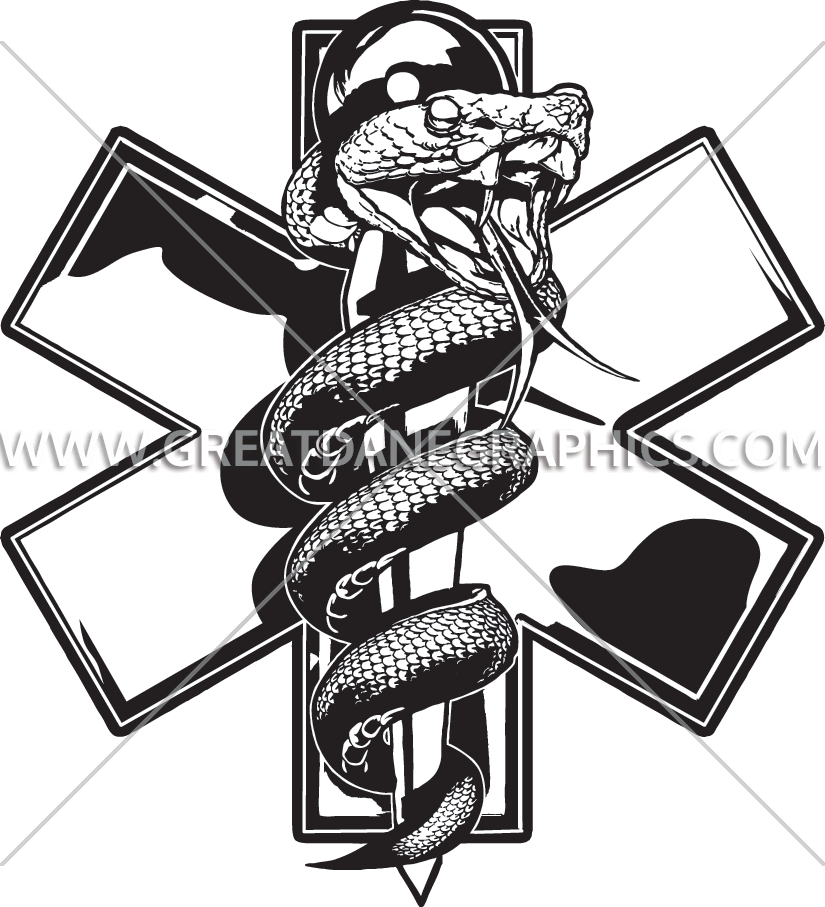 Ems Star Of Life Clipart - Star Of Life Snake (825x907), Png Download