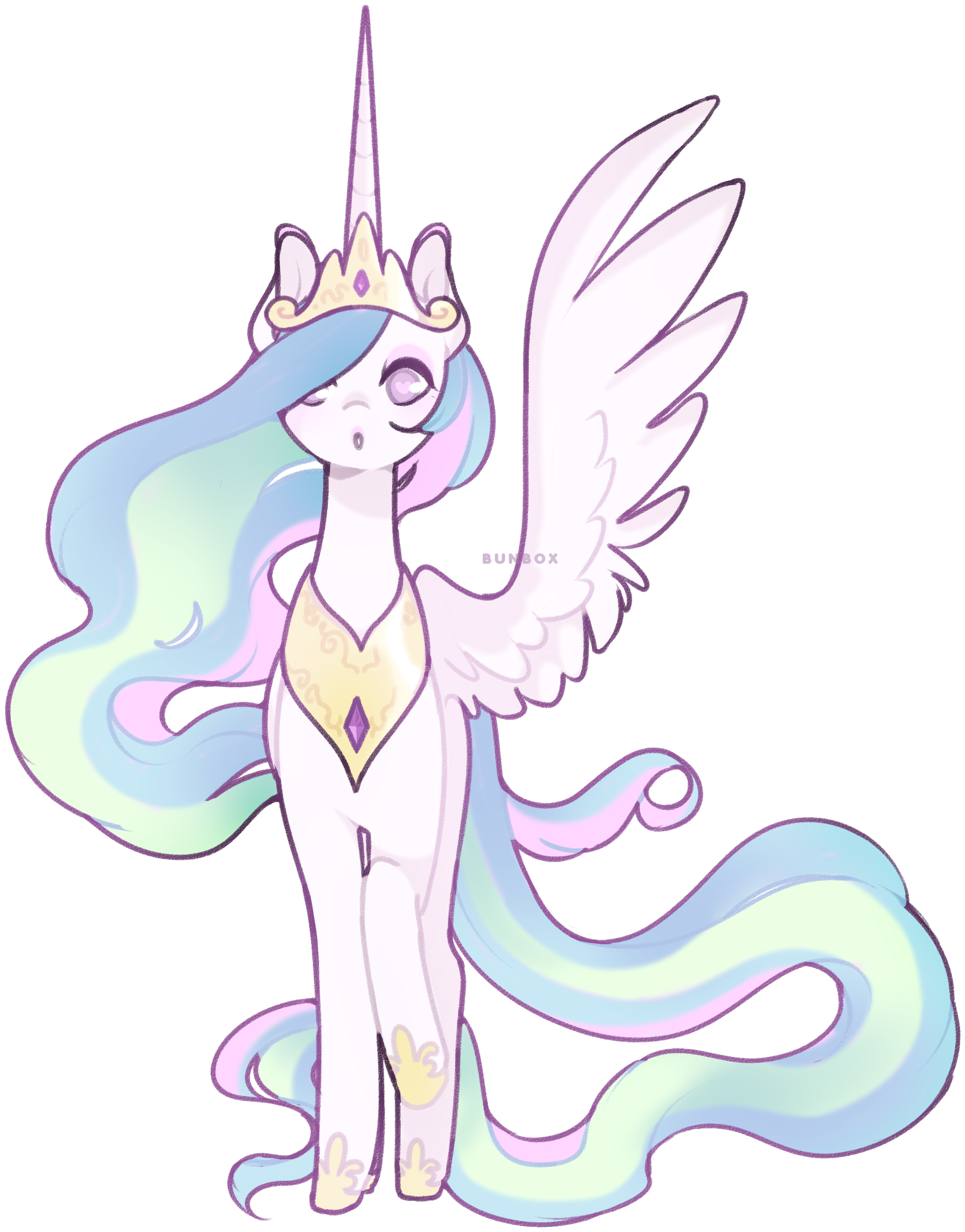 Princess Celestia - Illustration (2300x2800), Png Download