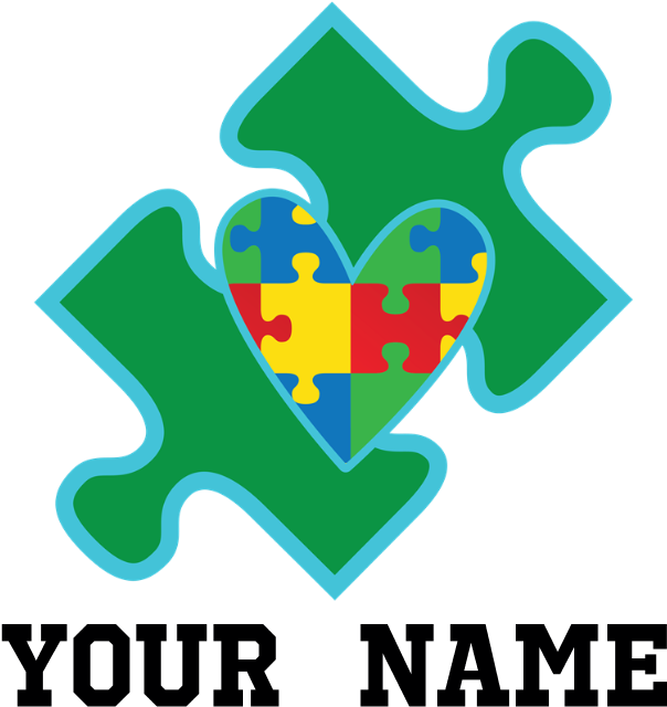 Autism Puzzle Piece Heart Personalized Button - Snoopy Baseball (700x700), Png Download