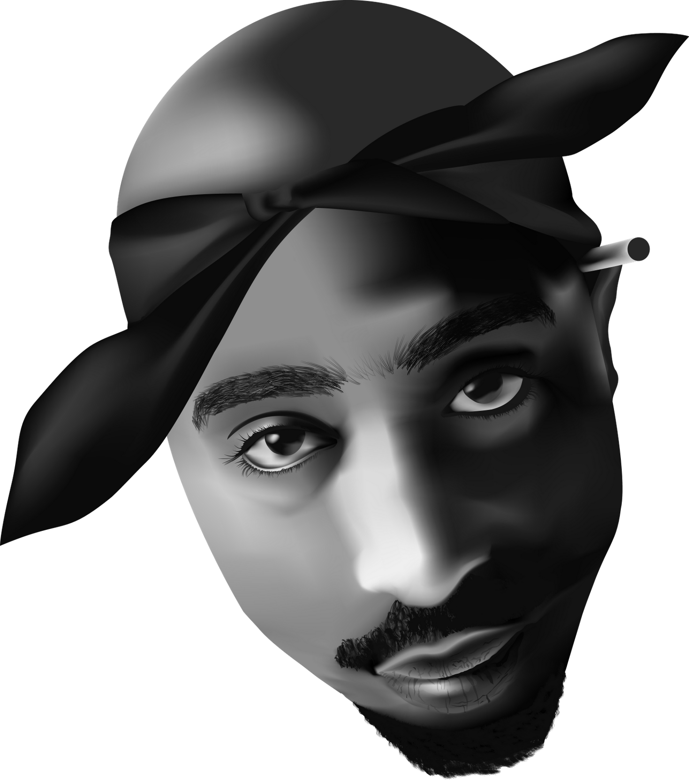 Well, One Thing I Can Say About His Style Apart From - 2pac Vector (1415x1600), Png Download