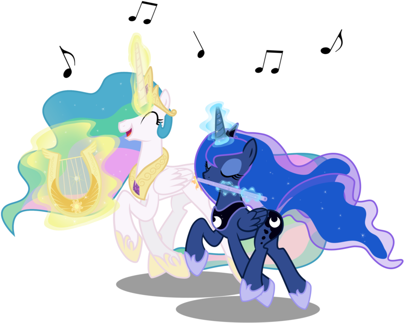 Princess Celestia Twilight Sparkle Rarity Princess - My Little Pony Two Sisters (1024x748), Png Download