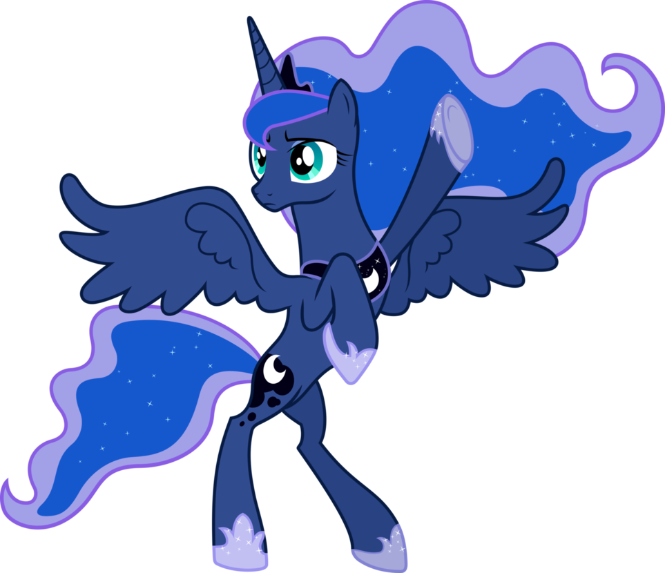 Fanmade Luna Eclipsed Vector - Luna Mlp Png (963x830), Png Download