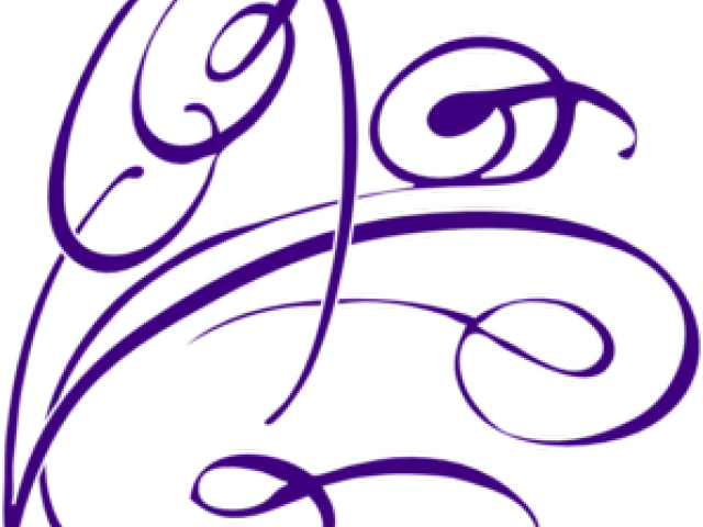 Decorative Border Clipart Purple - Transparent Background Gold Swirl (640x480), Png Download